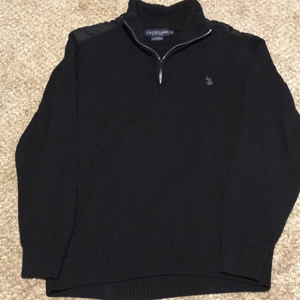 Mens Polo half zip sweater